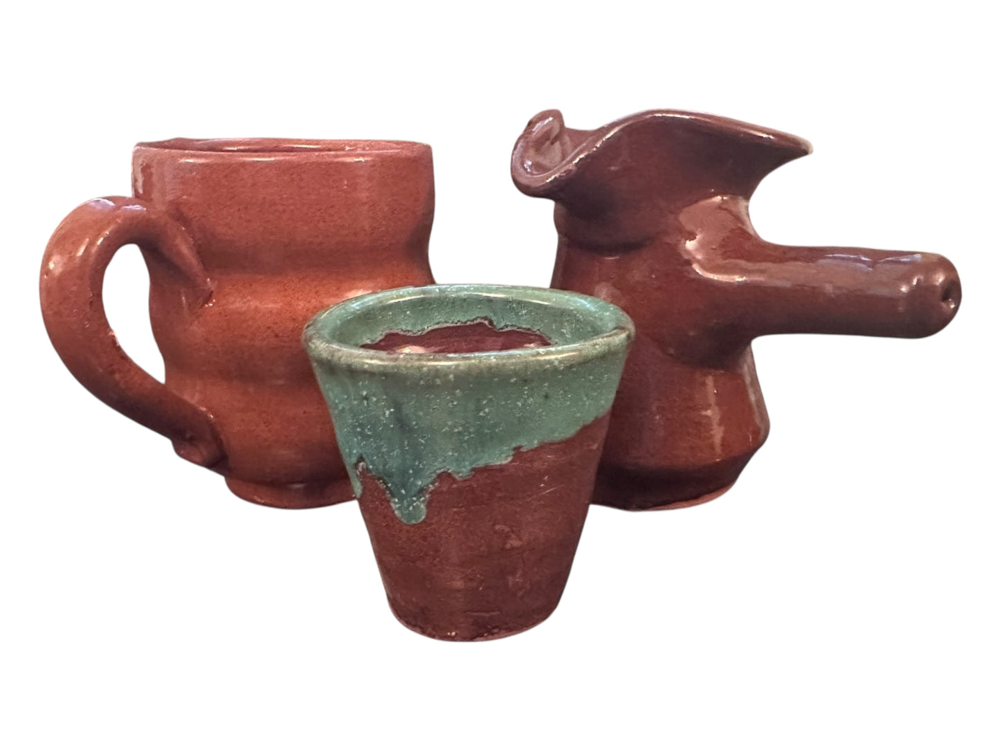 Juego de café turco de arcilla hecho a mano: incluye cafetera, 2 tazas, quemador de incienso y muestras de regalo.