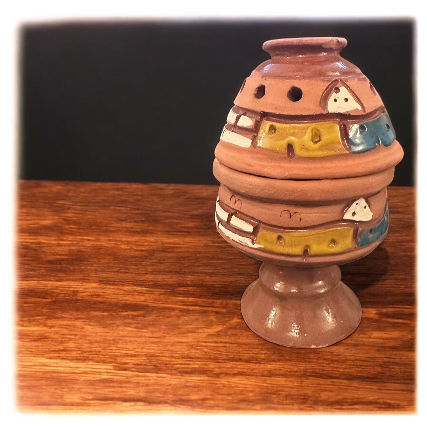 Juego de café turco de arcilla hecho a mano: incluye cafetera, 2 tazas, quemador de incienso y muestras de regalo.