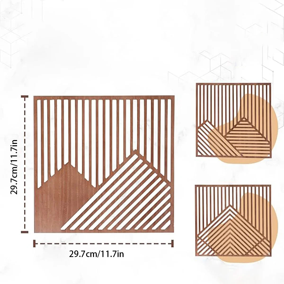 Modern Wooden Wall Art Set - Nilora bundle
