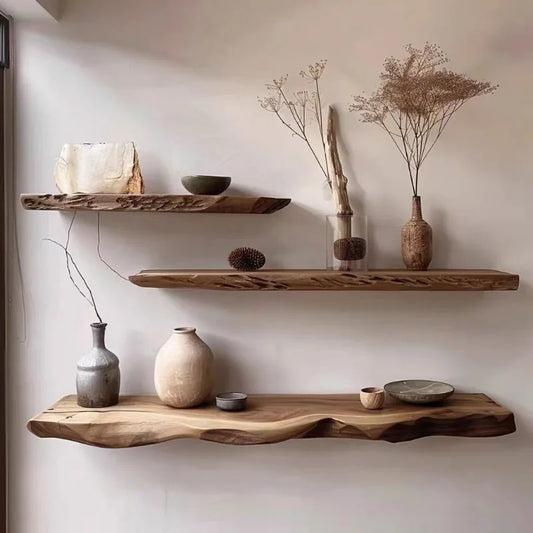 رف خشبي عائم حديث