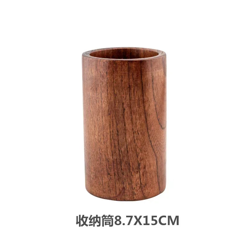 Cuchara de cocina de teca natural, espátula de madera para cocina, juego de utensilios antiadherentes con ganchos para colgar, juego de utensilios de cocina