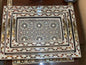 Handcrafted Wooden Mother-of-Pearl Inlay Tray Set – 3 Sizes