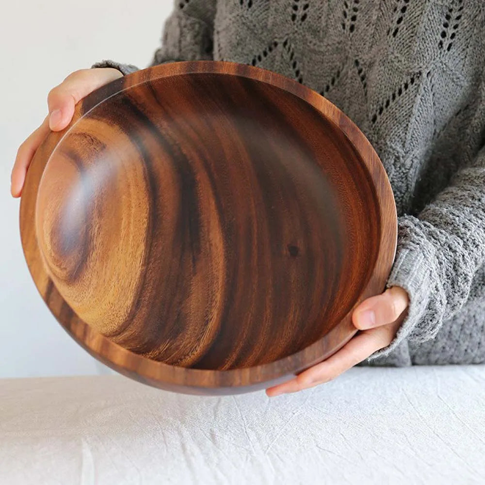 Acacia wooden salad bowl lifestyle