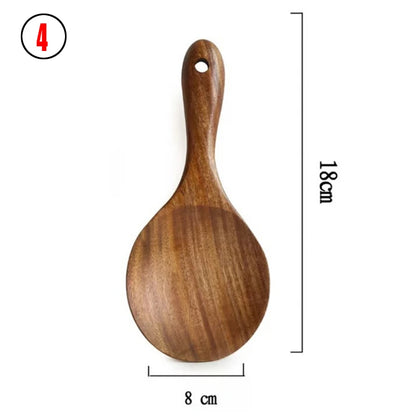 Teak Wood Cooking Utensil Set