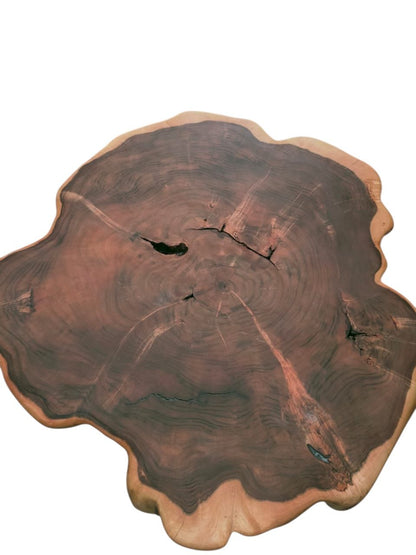 Mesa grande de madera de acacia de 80 cm | Elegancia natural con alma
