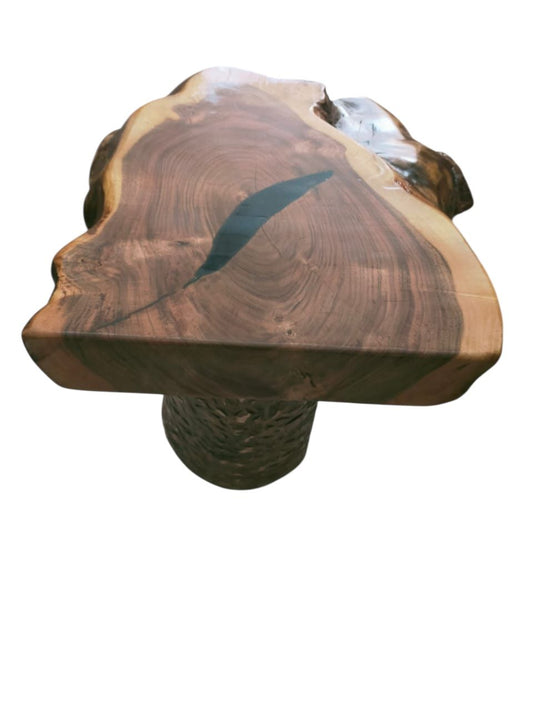 Tavolo da parete semicircolare in acacia – 40 cm | Perfetto equilibrio tra forma e funzione