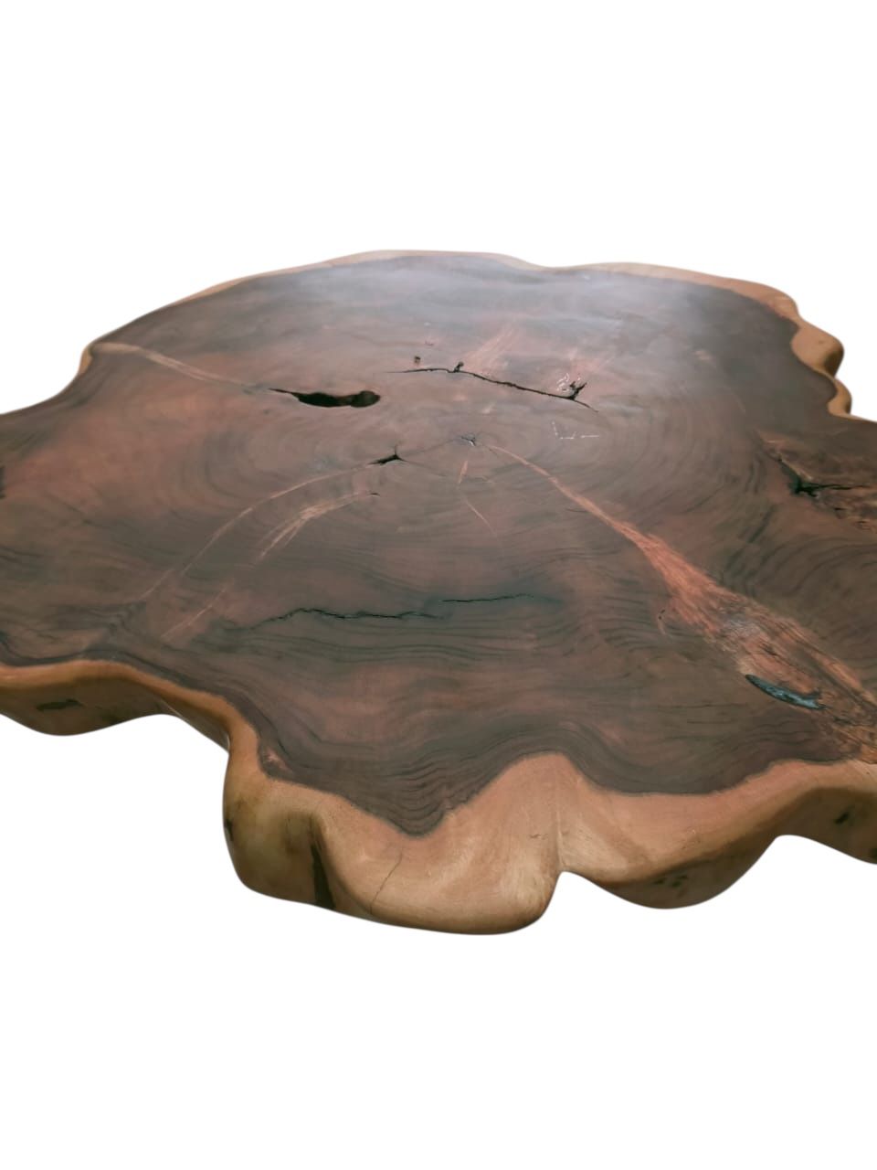Mesa grande de madera de acacia de 80 cm | Elegancia natural con alma