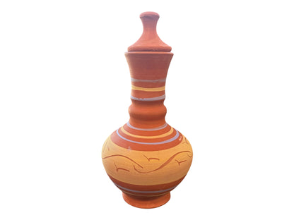 Set Oasis Celebration — Distributore d'acqua in argilla da 3 litri + 2 brocche dipinte a mano