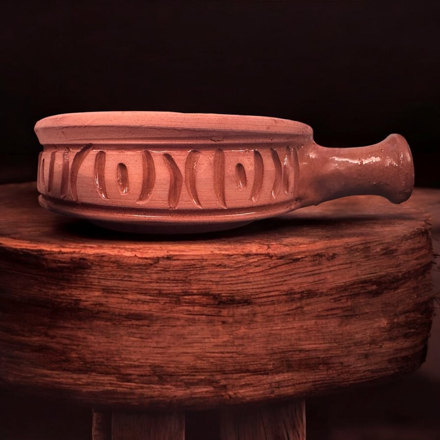 Set di tajine in argilla artigianale - Pentole tradizionali da 5 pezzi (con padella) 