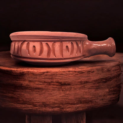Set di tajine in argilla artigianale - Pentole tradizionali da 5 pezzi (con padella) 