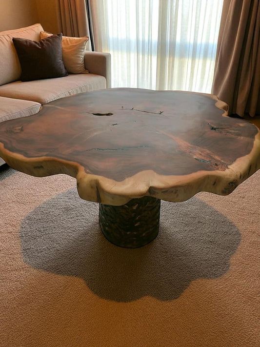 Large Acacia Wood Table – 80cm | Natural Elegance with Soul