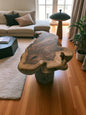 Acacia Wood Side Table – 40cm | Natural, Hand-Finished Charm