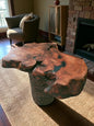 Mesa de centro de madera de acacia natural: pieza única hecha a mano, perfecta para rincones acogedores. 
