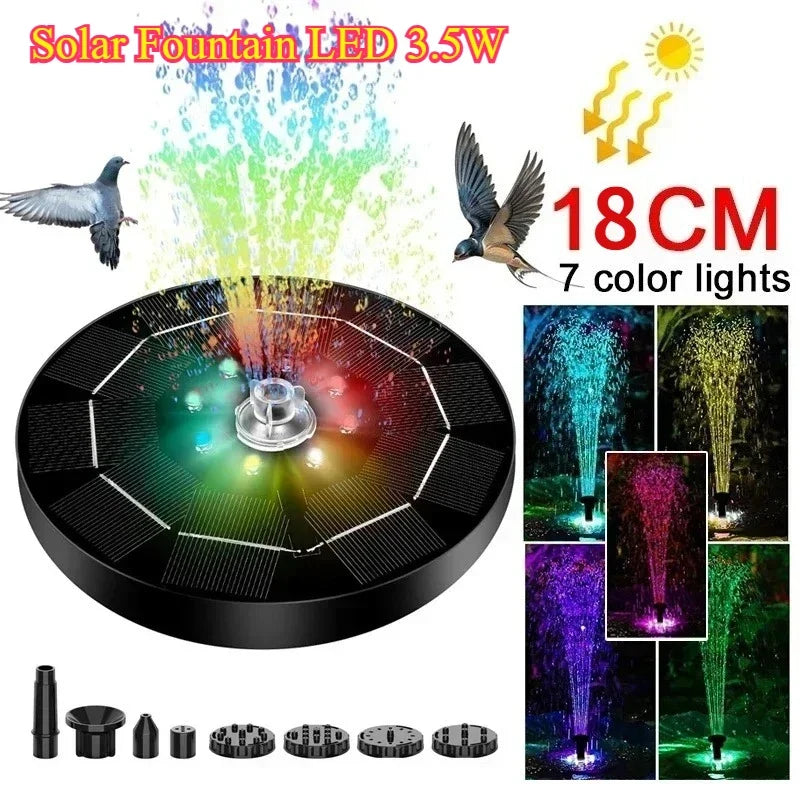 Solar ColorFlow fountain pump LED