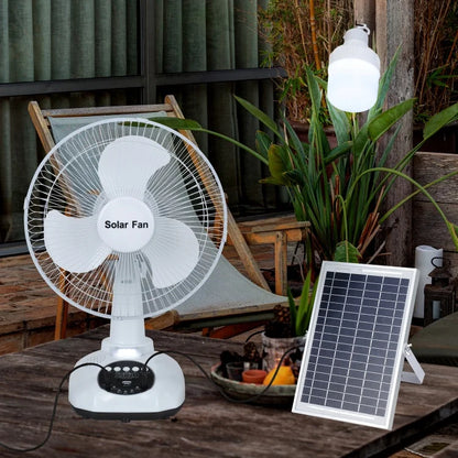 Solar Emergency Standing Fan – 16"