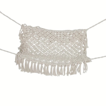 Hamaca tejida a mano Hamaca tejida blanca hecha a mano Perfecta para accesorios de fotografía de recién nacidos Captura recuerdos preciosos Accesorios