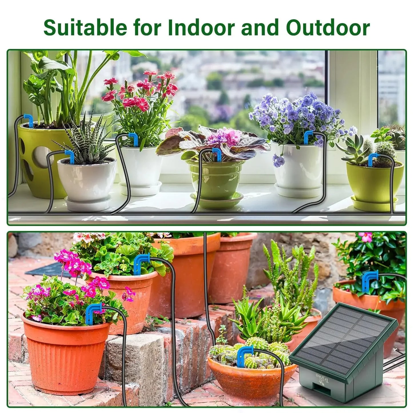 Solar Automatic Drip Irrigation System for Gardens & Balconies