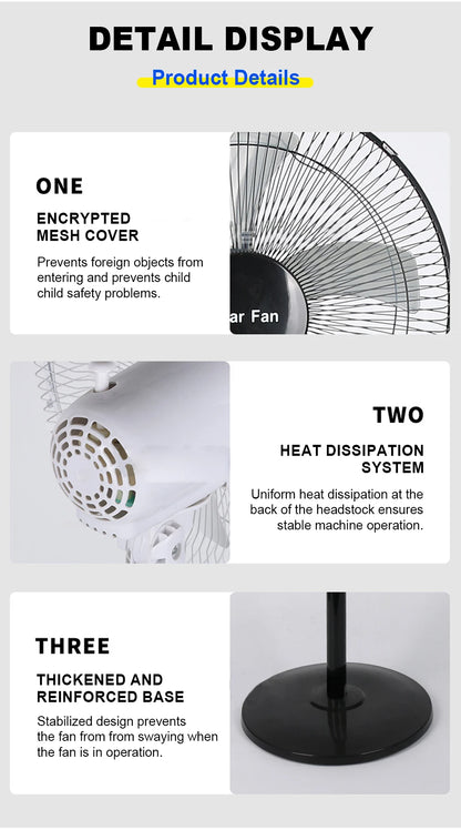Solar Powered Floor Fan