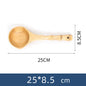 Cuchara grande de madera para sopa, cuchara de cocina con mango de bambú, estilo japonés, cuchara resistente, cucharón para agua de baño, vajilla, utensilios de cocina