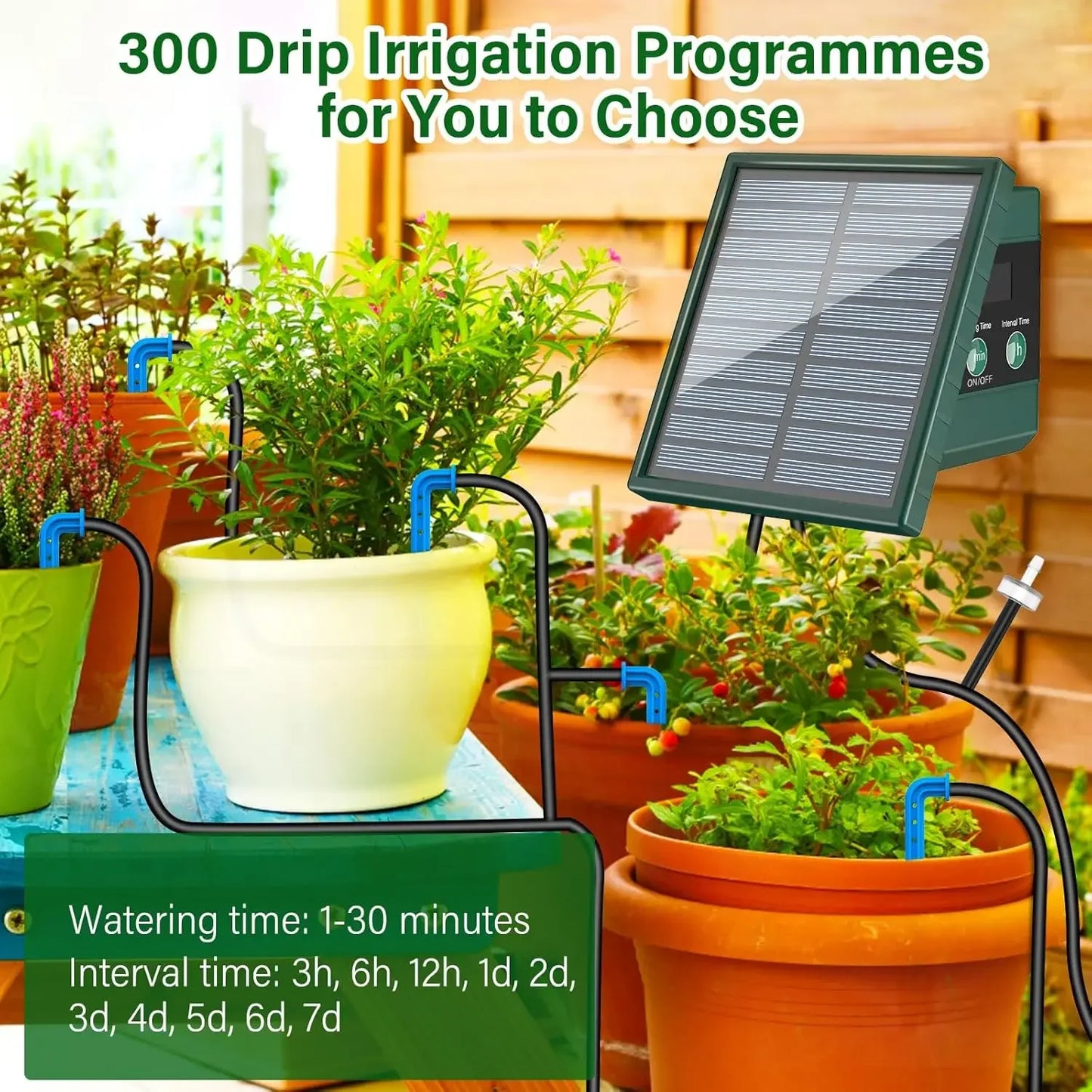 Solar Automatic Drip Irrigation System for Gardens & Balconies