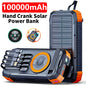 Solar Emergency Power Bank with Hand Crank & Wireless Charging