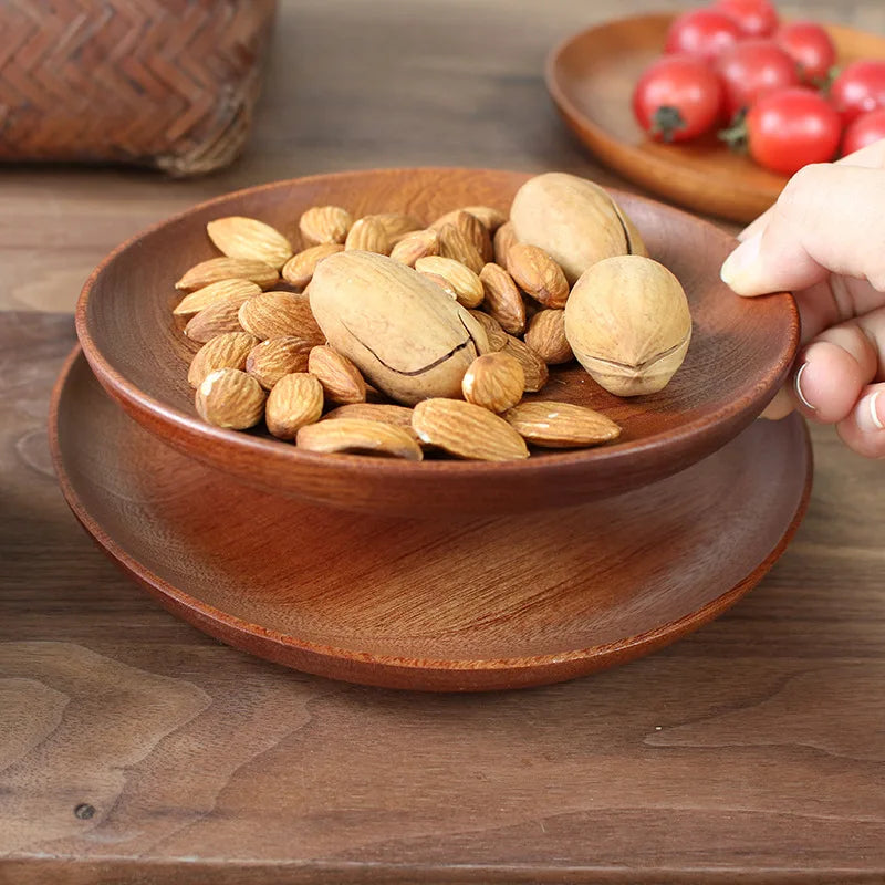أطباق عشاء خشبية