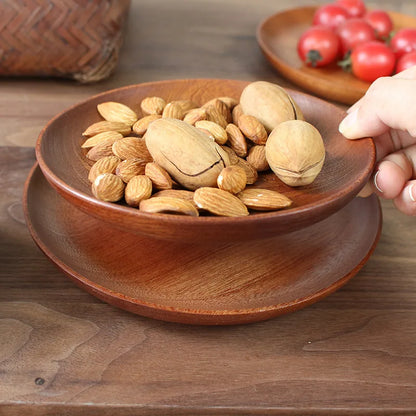 أطباق عشاء خشبية