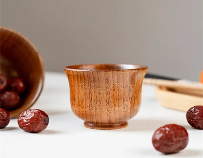 5 Sizes Wooden Rice Soup Bowls Japanese Style Natural Food Container for Fruit Salad Noodle Anti-scalding Eco-friendly Tableware