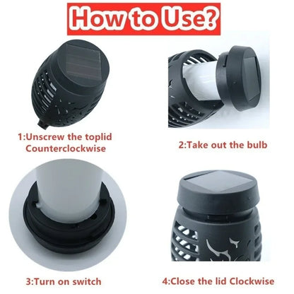 Solar Flame Torch Lights