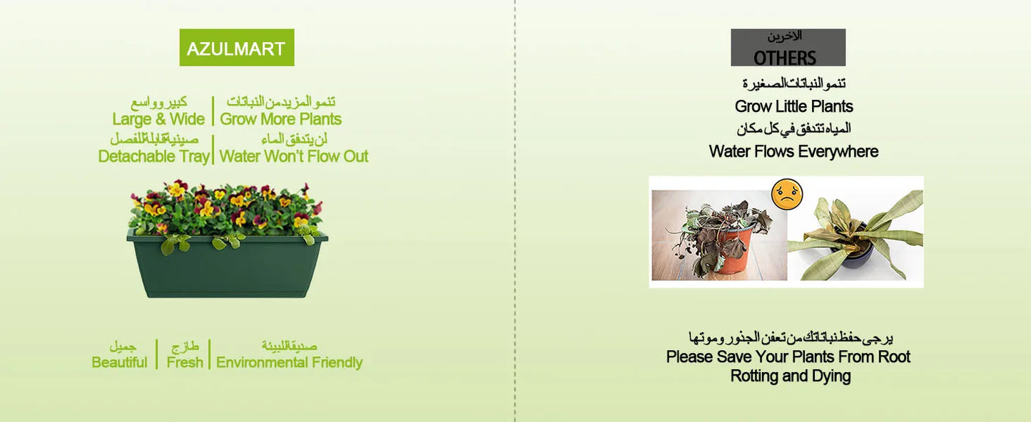 Self-Watering Herb Planter Box – Set of 6