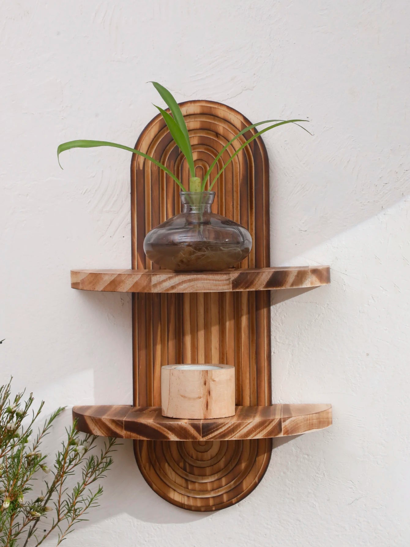 Rustic Wooden Wall Shelves