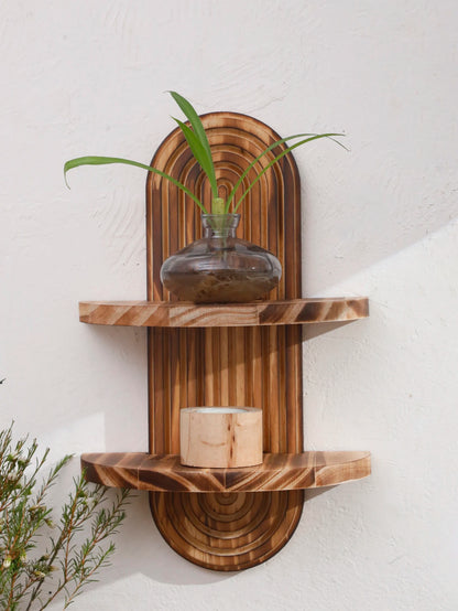 Rustic Wooden Wall Shelves