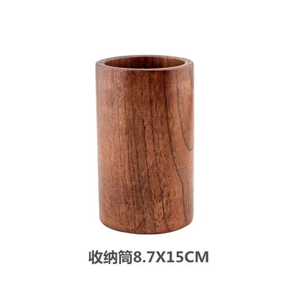 Cuchara de cocina de teca natural, espátula de madera para cocina, juego de utensilios antiadherentes con ganchos para colgar, juego de utensilios de cocina