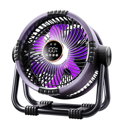 Rechargeable Camping Fan with Light