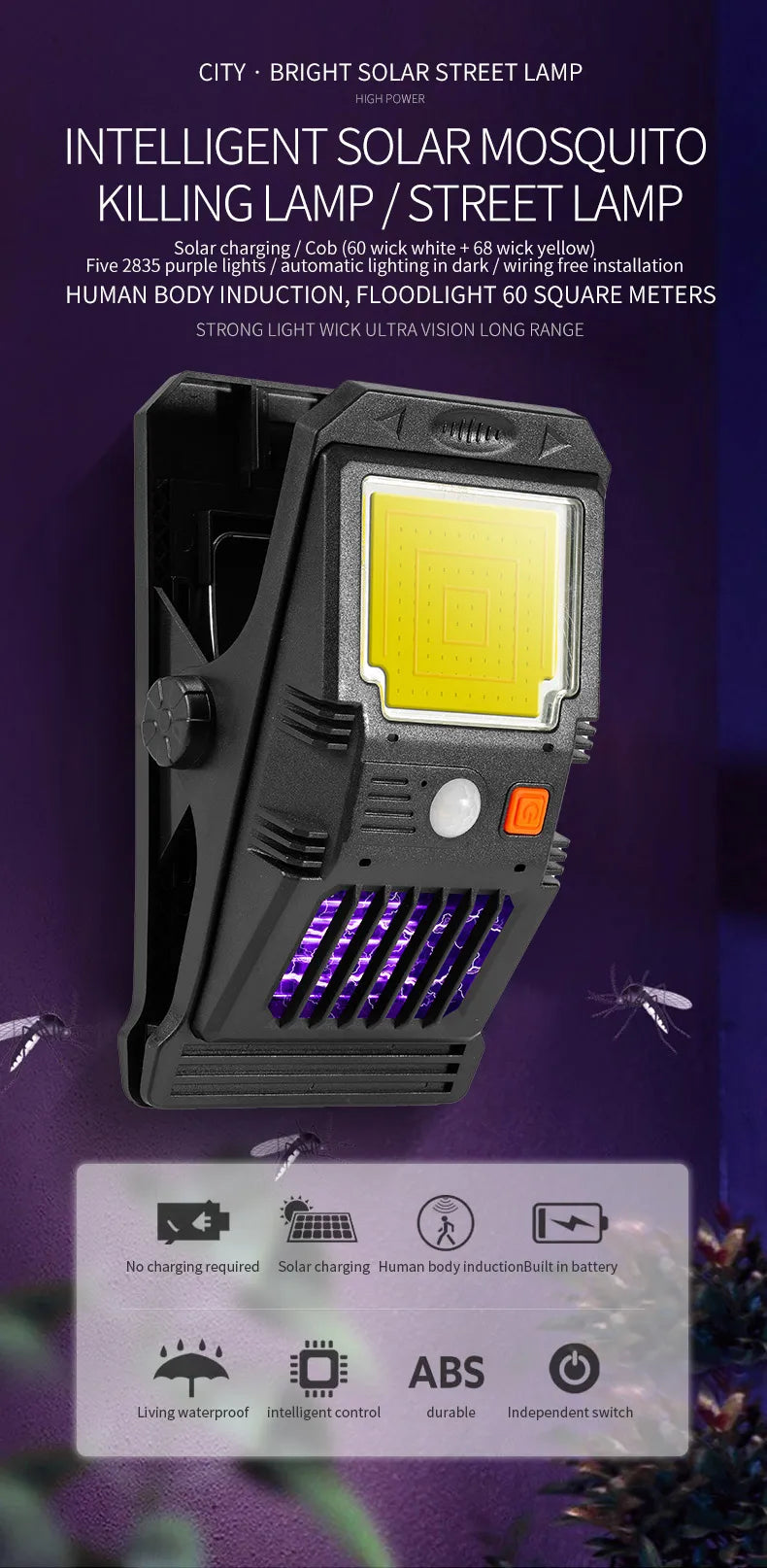 SolarGuard™ Portable Mosquito & Garden Light