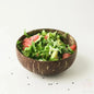 Cuencos de coco para servir platos Ensalada de madera Cuenco de madera reutilizable Utensilios para servir Cuencos de cáscara de coco natural Desayuno Fiesta