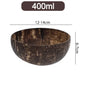 Cuencos de coco natural para servir platos, cuencos de madera reutilizables, cucharas de madera, cuencos de cáscara de coco natural, juego de vajilla de cocina