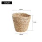 1 pieza para terrazas de jardín, maceta de ratán, cesta de paja, maceta tejida de hierba, decoración de muebles, tamaño mini/pequeño/grande.