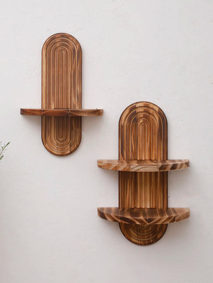 Rustic Wooden Wall Shelves