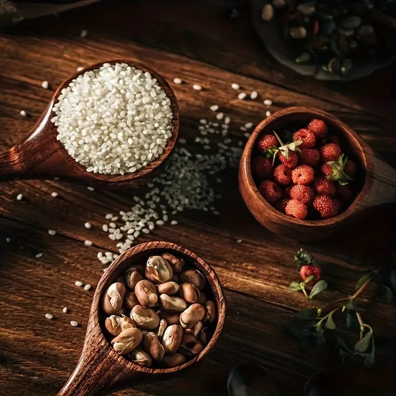 Cuchara de sopa de madera, suministros de cocina, barra de madera para miel, beber café, reutilizable, mango marrón para comer, mezclar, revolver y cocinar.