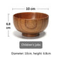 Cuenco de madera natural, cuenco japonés de madera para sopa de arroz, ensaladera, recipiente para comida, cuenco grande y pequeño para niños, vajilla de madera.