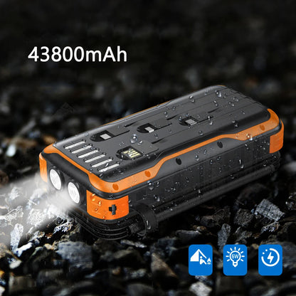 Foldable Solar Power Bank with 4 Solar Panels & Wireless Fast Charging