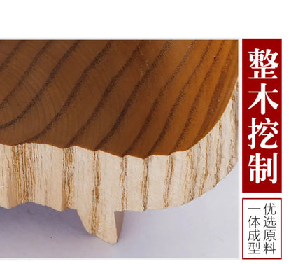Cuencos de madera japoneses de azufaifo para niños, bebés y adultos, cuencos pequeños para sopa, cuencos de ensalada de madera maciza, vajilla retro para el hogar.