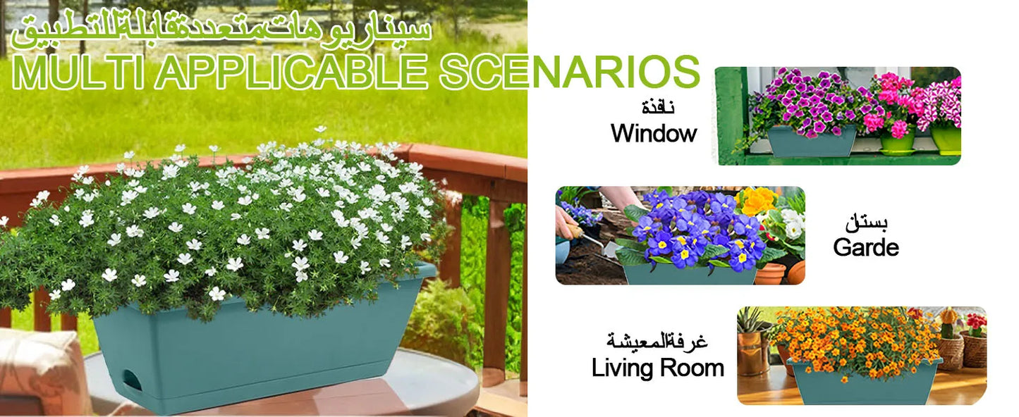 Self-Watering Herb Planter Box – Set of 6