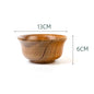 5 Sizes Wooden Rice Soup Bowls Japanese Style Natural Food Container for Fruit Salad Noodle Anti-scalding Eco-friendly Tableware
