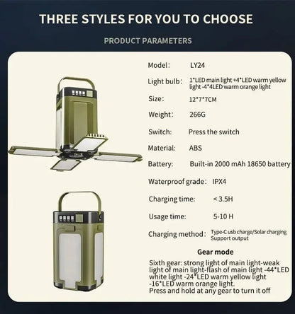 Foldable Solar Camping Lantern