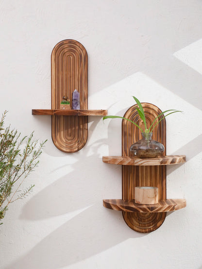 Rustic Wooden Wall Shelves