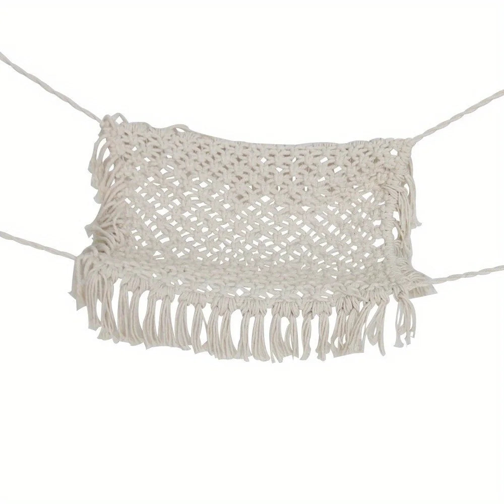 Hamaca tejida a mano Hamaca tejida blanca hecha a mano Perfecta para accesorios de fotografía de recién nacidos Captura recuerdos preciosos Accesorios