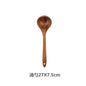Cuchara de cocina de teca natural, espátula de madera para cocina, juego de utensilios antiadherentes con ganchos para colgar, juego de utensilios de cocina