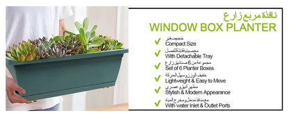 Self-Watering Herb Planter Box – Set of 6